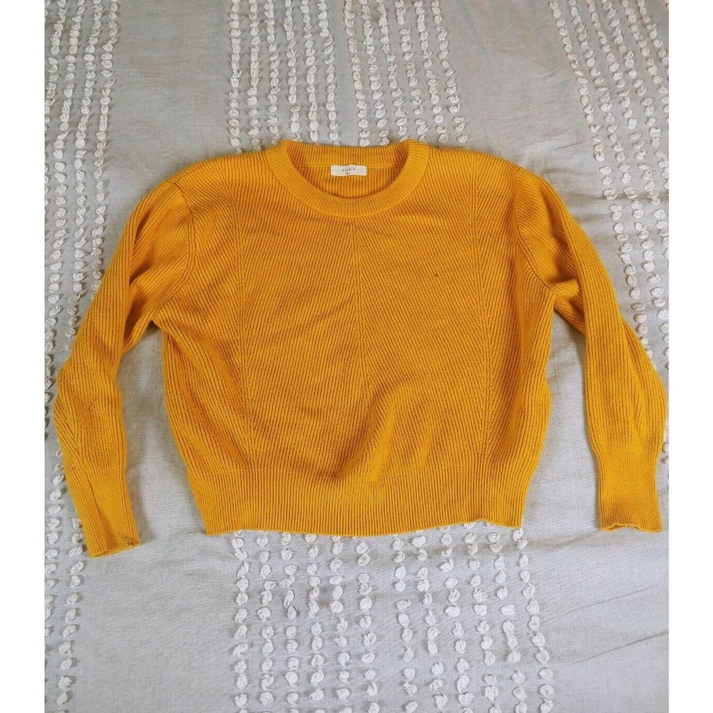 Elodie Womens Yellow Sweatshirt size Large